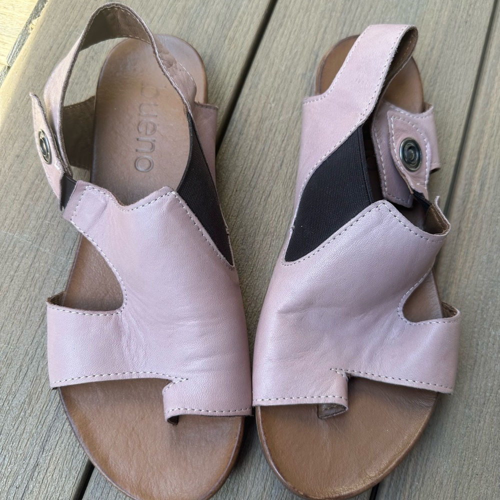 Pink Bueno Leather Sandals In Size 38.